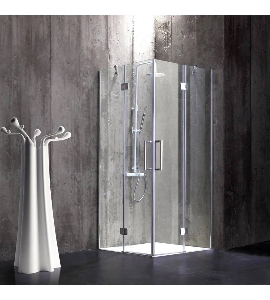 BOX DOCCIA "STELLA" ALLUMINIO CROMATO, 80X80X190 CM